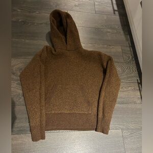TNA Brown Crewneck Wool Hoodie Sweater
